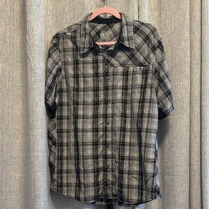 Club Ride Apparel Black and Gray Checkered Shirt